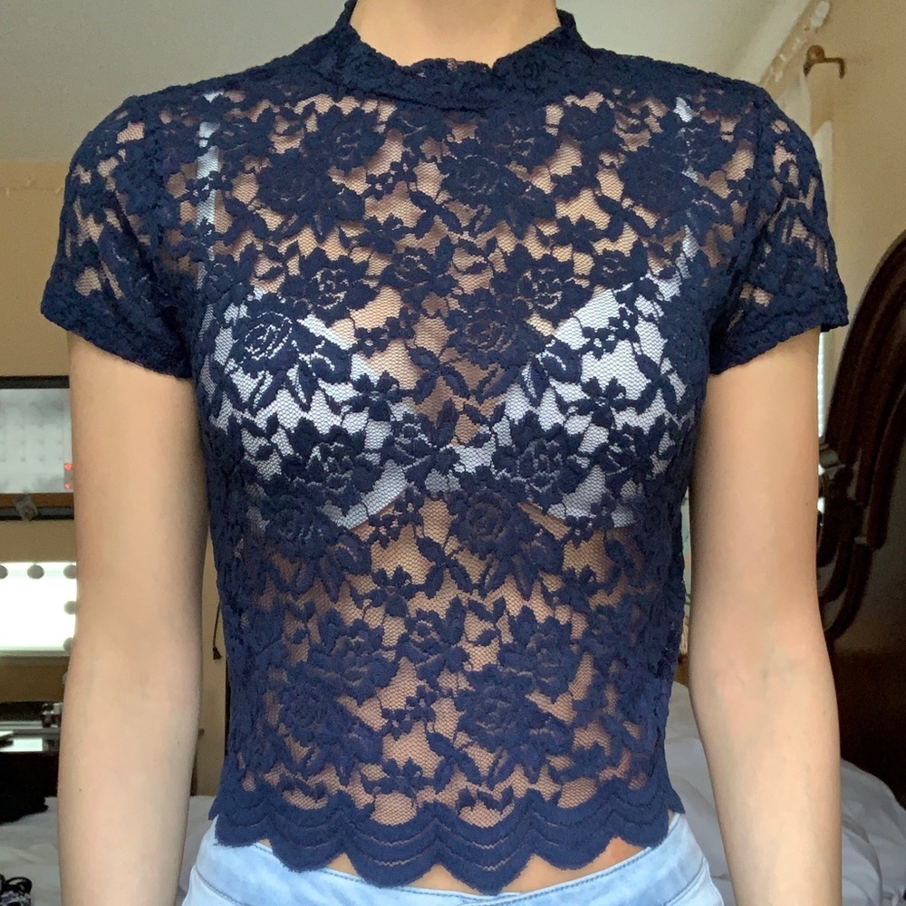 Sheer crop top! NWT